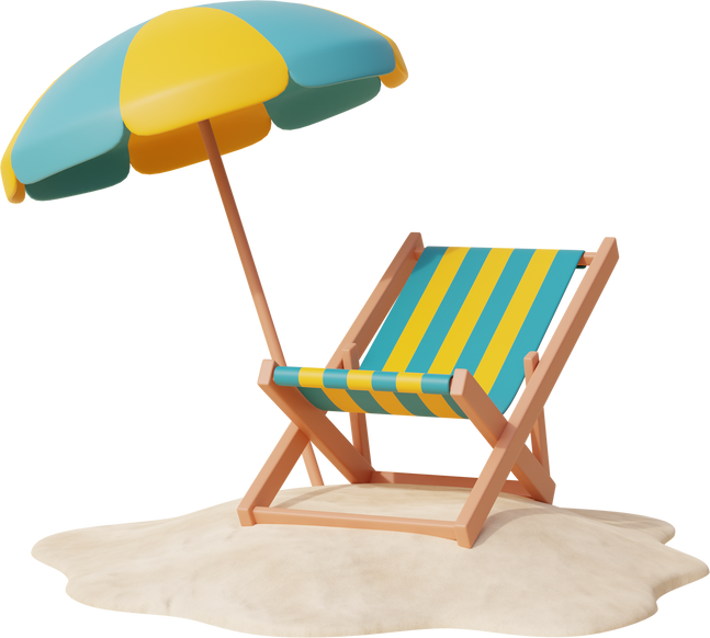 3d Summer Beach element